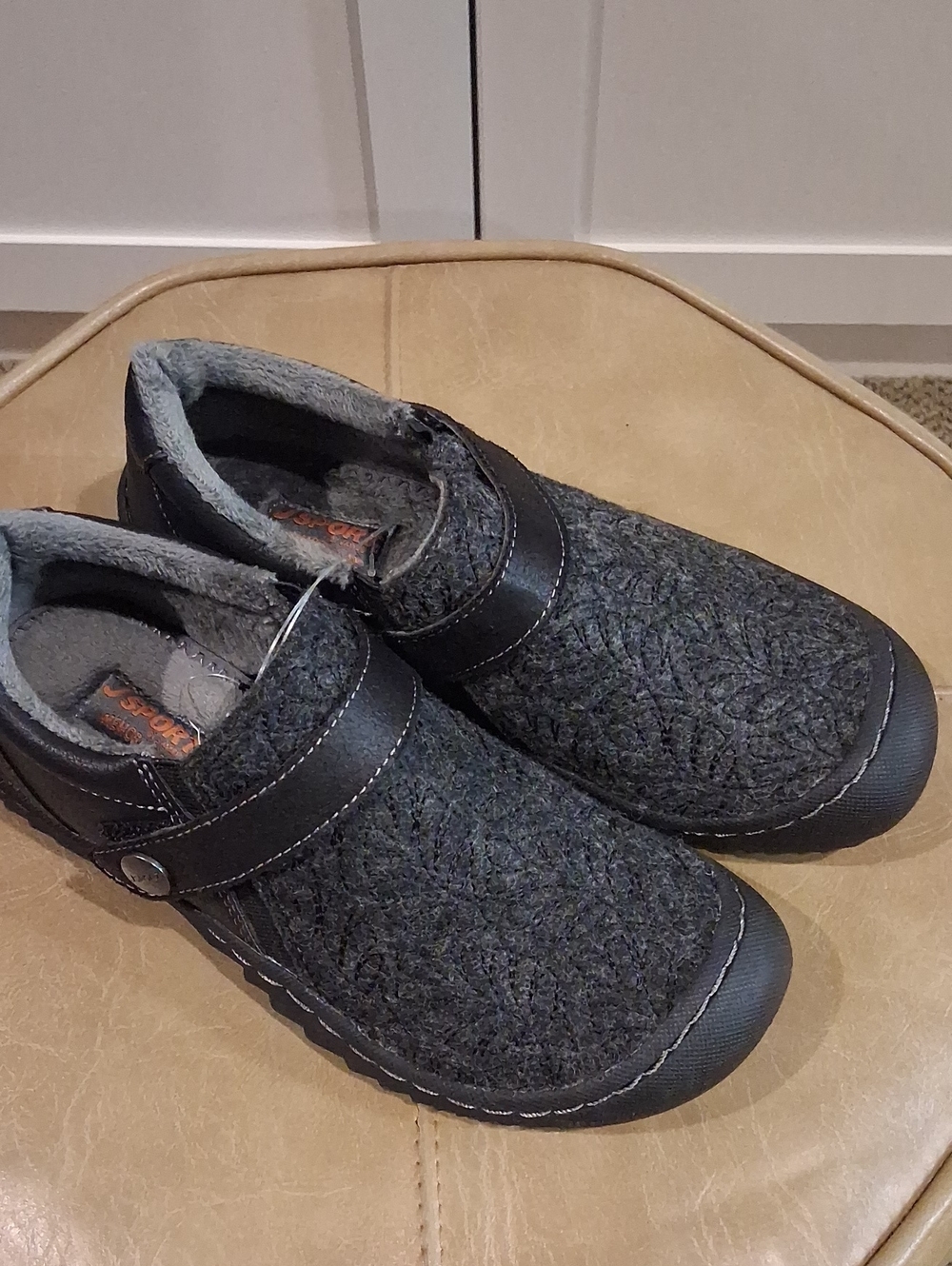 JSport by Jambu Women's Quilted Slip-On Flats - Charcoal